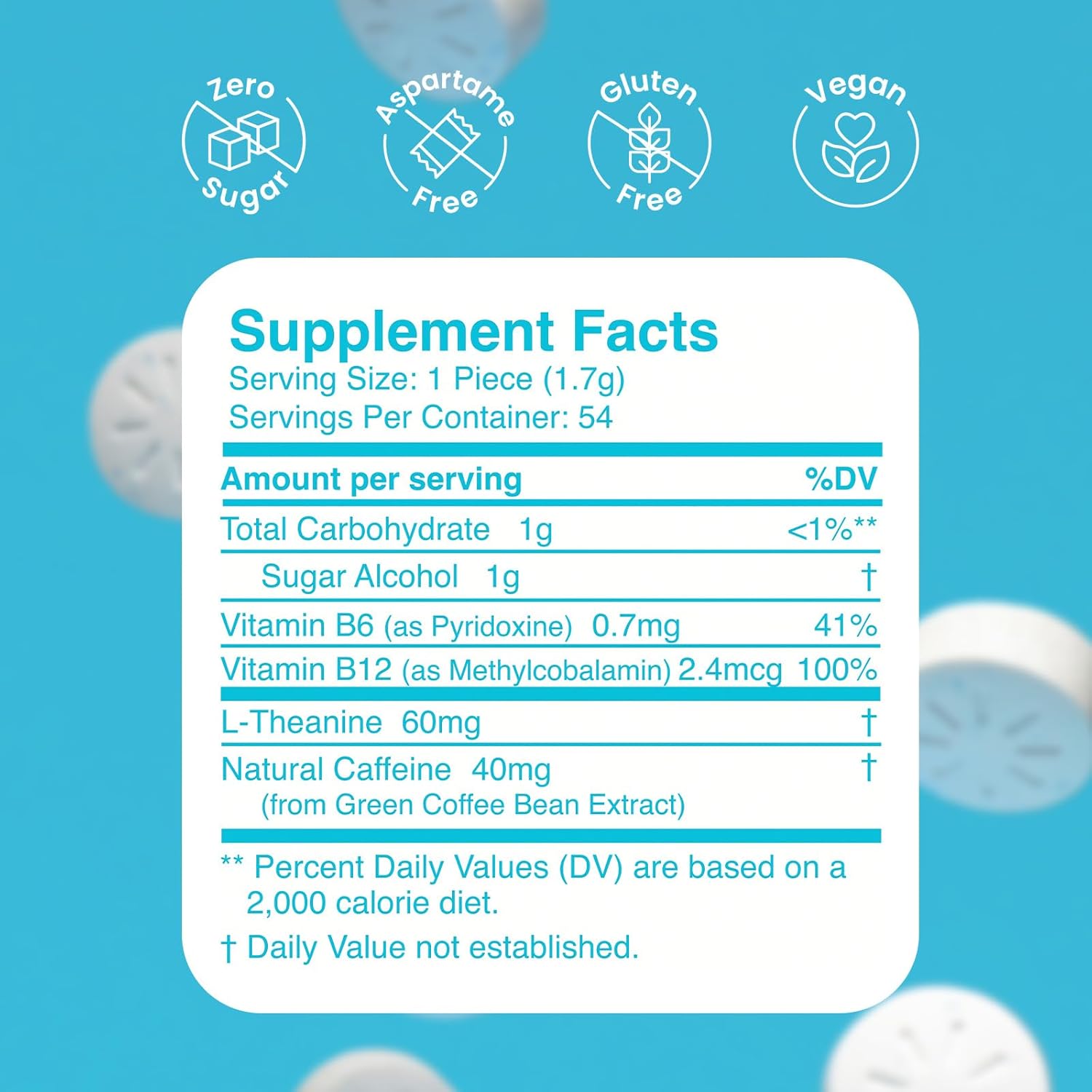 Neuro® Gum Energy & Focus™ 6 Pack (54 pcs) - Spearmint