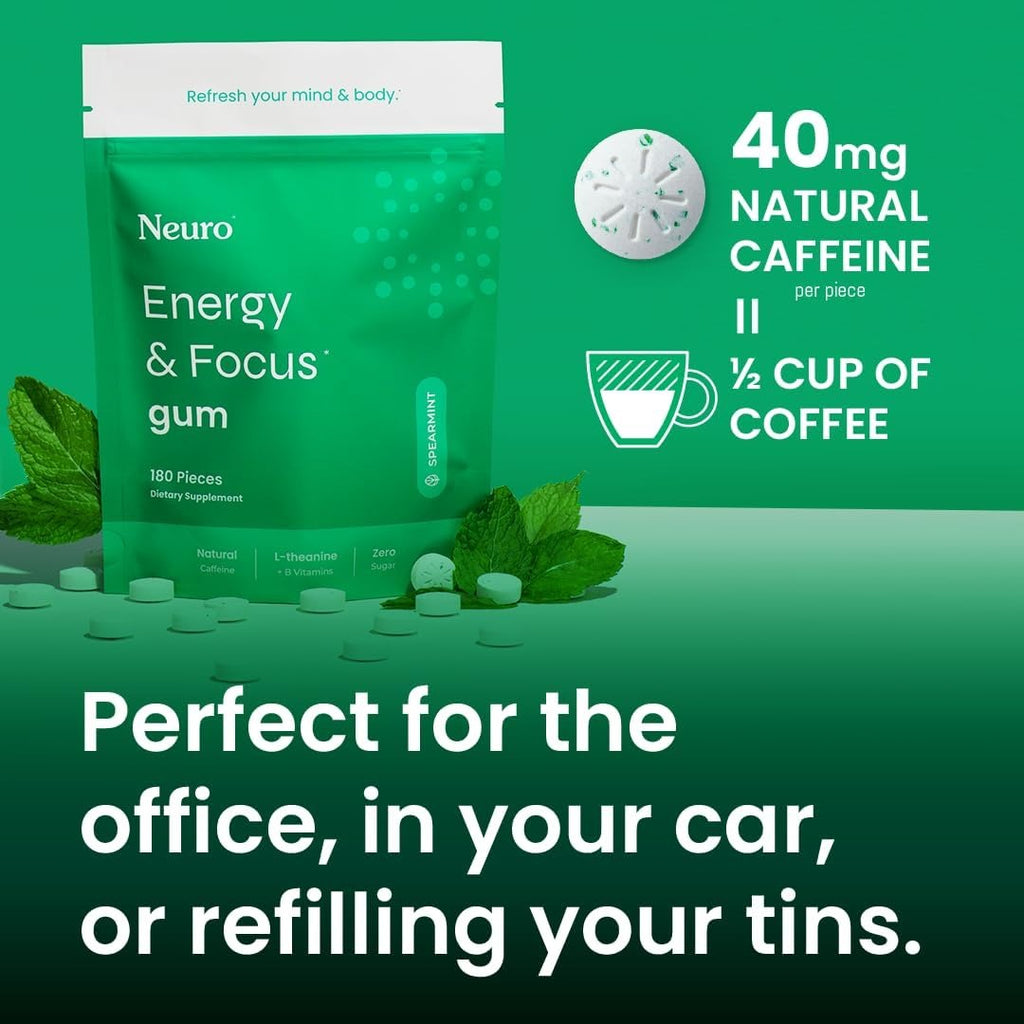 Neuro® Gum Energy & Focus™ Bulk Bag (90 pcs) - Spearmint